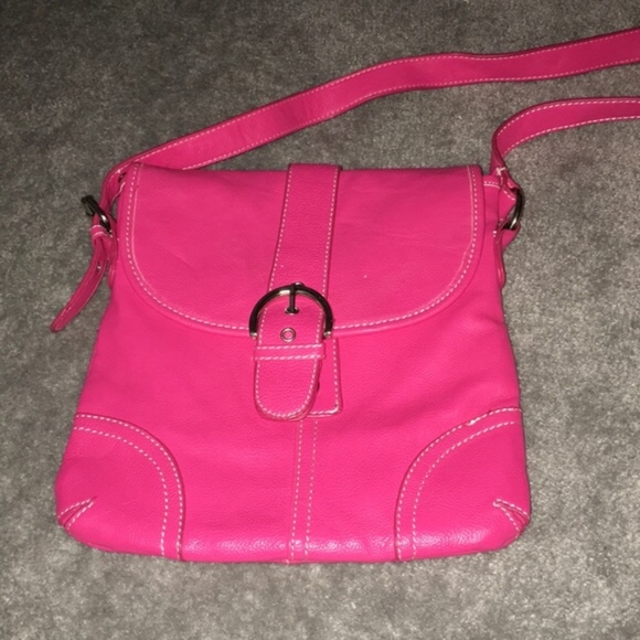 NWOT Pink Leather Crossbody - Picture 8 of 8